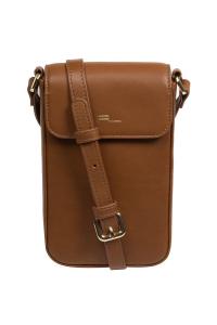 Сумка для телефона через плечо из кожи наппа 'Selena' Pure Luxuries London, коричневый