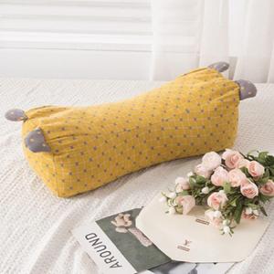 DUYHBAWRS Ортопедическая подушка-валик с гречневой лузгой и хлопковой наволочкой