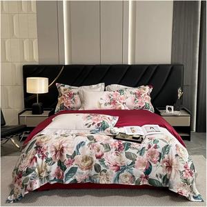 YIZUFU Комплект постельного белья из египетского хлопка 1000TC с цифровой печатью