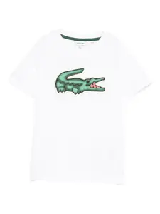 Футболка с нашивкой-логотипом Lacoste Kids, белый