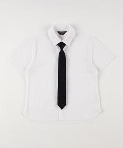 Рубашка с коротким рукавом и галстуком (100-130 см)