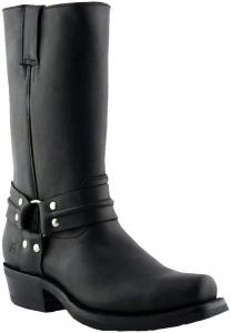 Унисекс сапоги Grinders Renegade Hi из кожи в ковбойском и байкерском стиле, черный