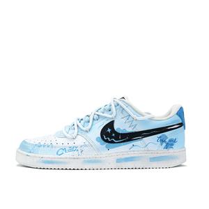 Nike Кроссовки Court Vision 1 Sea Salt Love Story с антискользящим покрытием, износостойкие, низкие, для скейтбординга, унисекс, небесно-голубые