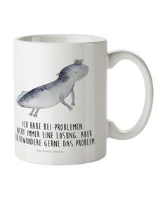 Детская кружка Аксолотль Плавающий с надписью в белом Mr. & Mrs. Panda