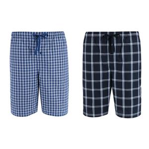 Мужские хлопковые пижамные шорты для сна (упаковка из 2 шт.) Hanes, темно-синий/черный