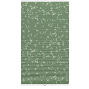 GARDINIA жалюзи-плиссе «Decor Ginkgo Oesyter Mushroom», непрозрачные, сверление не требуется, натяжные, зажимные опоры со стопорными винтами, концептуальные опоры плиссе для зажима, зеленый