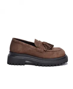 Замшевые мокасины Marella, коричневый