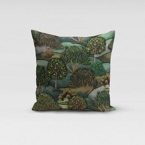 КРАСИВАЯ ЖИЗНЬ. Чехол на подушку лесные деревья пейзаж зеленый разные размеры размер 80х80см (ВхШ) размер 80х80см (ВхШ) Schöner-Leben
