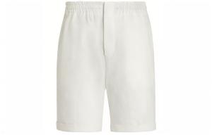 Шорты из льна с эластичным поясом Ermenegildo Zegna, белый