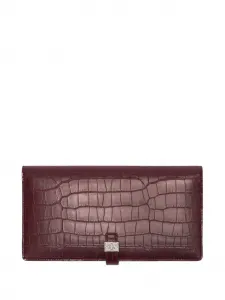 Кошелек с тиснением под кожу крокодила GANNI, красный