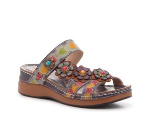 Сандалии L'Artiste Hatzis Wedge Sandal, Navy/Multicolor Floral