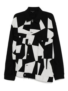 Black Comme Des Garçons куртка в технике пэчворк, черный