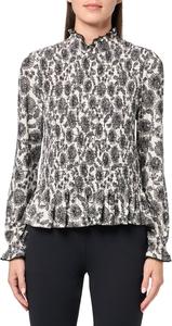 Женский спортивный трикотажный топ Tommy Hilfiger с воротником-стойкой и длинными рукавами, Ivory/Black