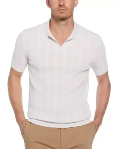 Мужская поло Johnny Collar в полоску Perry Ellis, белый