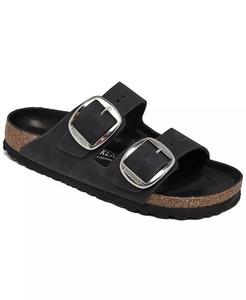 Женские промасленные кожаные сандалии Arizona с большой пряжкой от Finish Line Birkenstock, черный