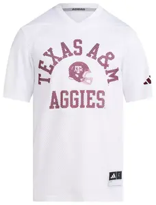Мужская белая футбольная майка Adidas Texas A&M Aggies Replica Tailgate