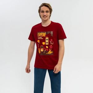 Футболка Up8 Mochis, бордовый