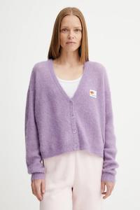 Шерстяной кардиган American Vintage, фиолетовый