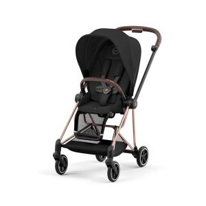 Cybex Коляска Mios3, легкая и складная, реверсивная, с высоким обзором, амортизирующая, дышащая, с регулируемой спинкой, Mios3 Rose Gold и Saya Black, консультация доступна