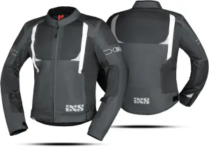 Мужская текстильная мотоциклетная куртка Ixs Trigonis-air, спортивная куртка для мотоциклистов, Dark grey, grey, white