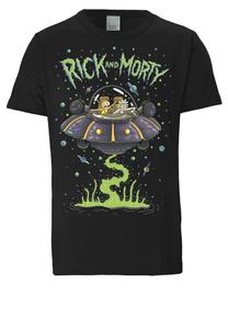 Футболка LOGOSHIRT Shirt Rick & Morty - Raumschiff, черный