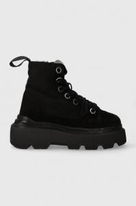 Зимние замшевые ботинки из овчины Matilda Inuikii, черный