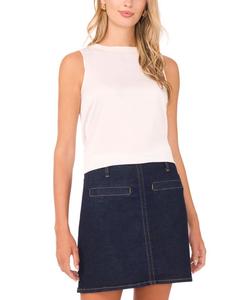 Женская майка без рукавов с круглым вырезом Vince Camuto, New Ivory