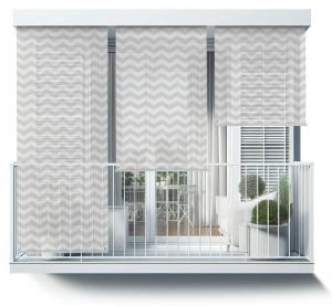 Внешняя рулонная штора Tulup Zickzack in Grau, 100 х 290 см