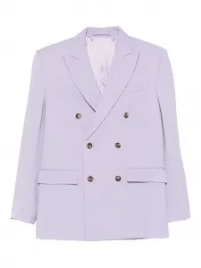 Двубортный блейзер Wardrobe.Nyc, фиолетовый
