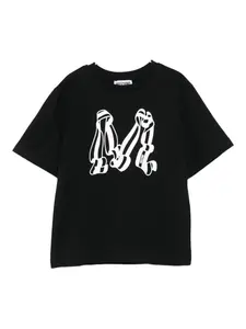 Футболка с графическим логотипом Moschino Kids, черный
