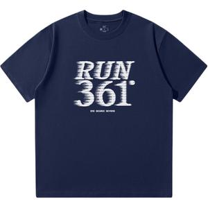 361° Футболка мужская темно-синяя с круглым вырезом, умеренно прямого кроя