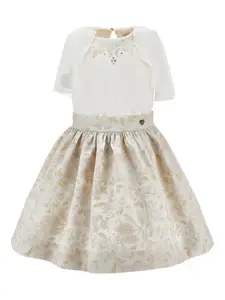 Комплект из топа и юбки Monnalisa, белый