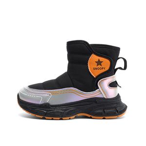 Термо-ботинки Glacier Armor High top для детей, цвет Black Silver SNOOPY, черный серебряный