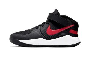 Team Hustle D 9 FlyEase Low Top Детские баскетбольные кроссовки Черный Красный Для детей от 3 до 7 лет Nike