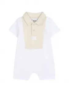 Ромпер с воротником поло BOSS Kidswear, белый
