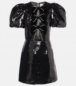 Мини-платье Lena с пайетками Rebecca Vallance, черный