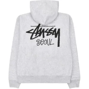 Stussy Свитшот Unisex Gray Heather Hooded Moderate