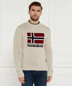 Шерстяной свитер d-silvretta Regular fit Napapijri, бежевый