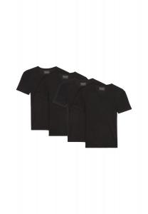 Майка/рубашка с длинным рукавом. Набор из 4 шт. органического хлопка в рубчик Iconic Marc O'Polo, черный