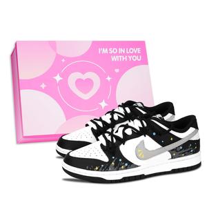 Nike Кроссовки для скейтбординга Dunk Panda, Domain Art, износостойкие, низкие, унисекс, черные, белые