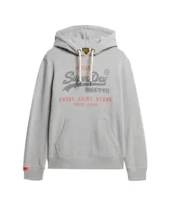 Худи-Свитшот в стиле ретро, модная мужская одежда Superdry, серый