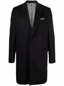 Кашемировое пальто с логотипом Billionaire, черный