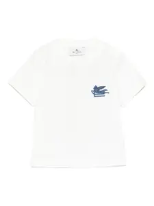 Футболка с логотипом Pegasus ETRO KIDS, белый