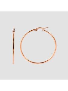 Adeliás Женские серьги - серьги-кольца из нержавеющей стали в золотом исполнении