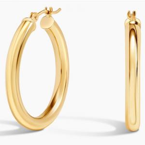 Маленькие идеальные серьги-кольца 3 мм Brilliant Earth