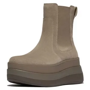 Ботинки Fitflop F-Mode Stack Suede Chelsea, коричневый