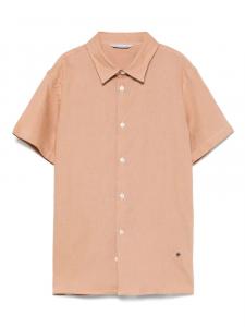 Рубашка с вышитым логотипом Manuel Ritz, коричневый