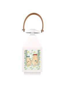 Mr. & Mrs. Panda Подсвечник в виде медведя с цветочным венком, без надписи, прозрачный