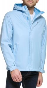 Мужская легкая дышащая водонепроницаемая куртка с капюшоном Tommy Hilfiger, Breezy Blue