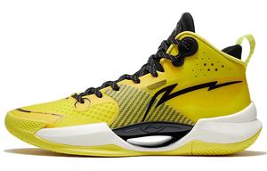 Суперлегкие баскетбольные кроссовки мужские средней высоты Kiwi желтые/черные Lining